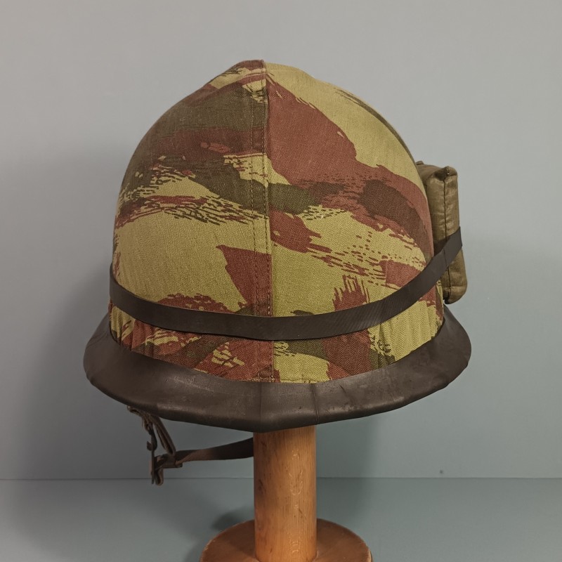 CASQUE FRANCAIS MODELE 1951 ET CAPUCHE 47-56 CASQUE LOURD MAMOU 1956 ET LINER ESPERAZA 1956